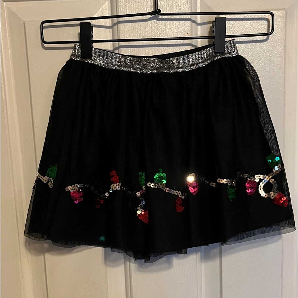Cat & Jack Black Skirt with Multicolor Sequins